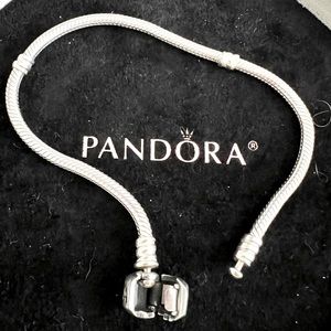 7" Silver Pandora Moments Snake Chain Bracelet